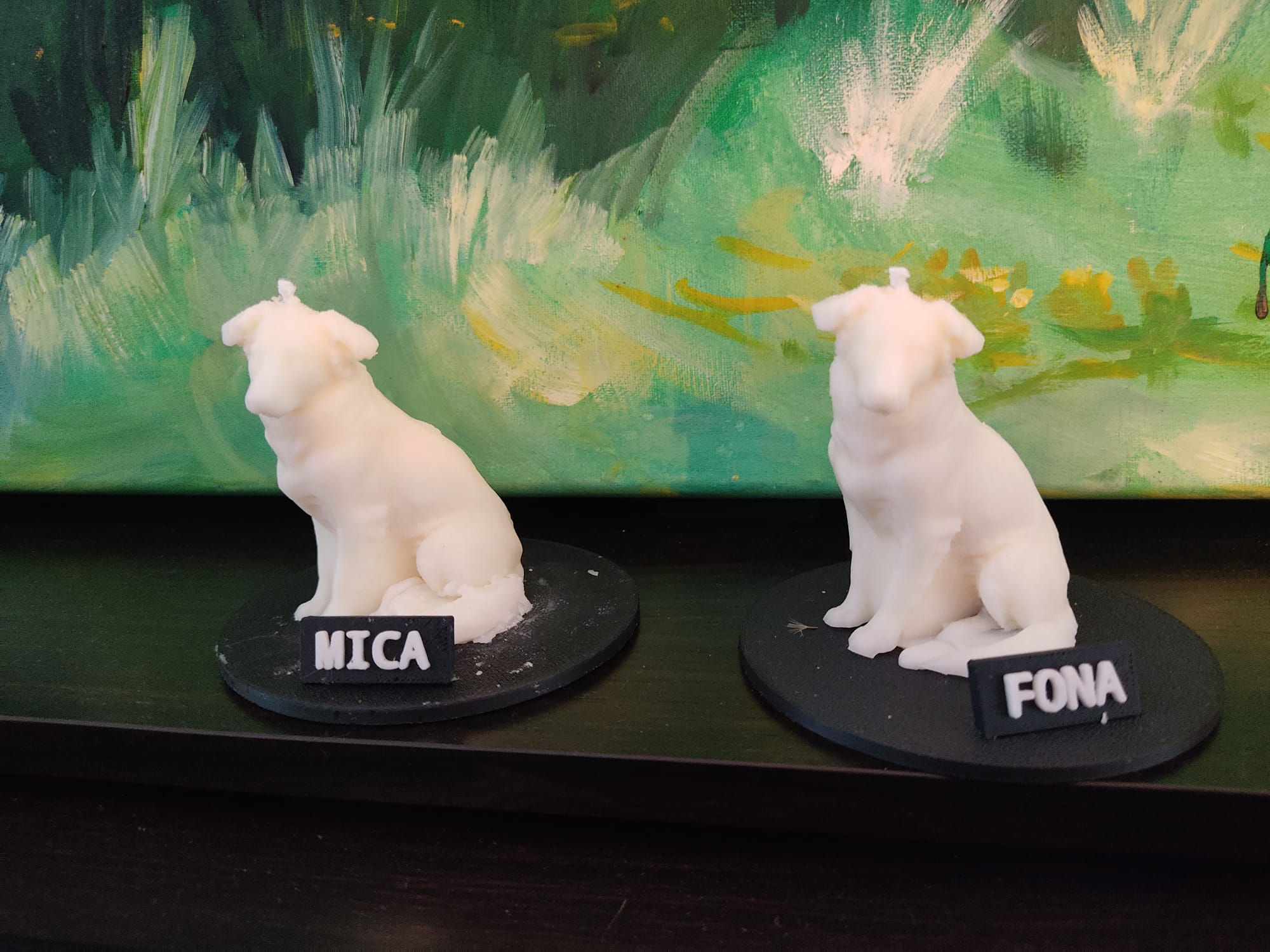 Vela personalizada Mica y Fona